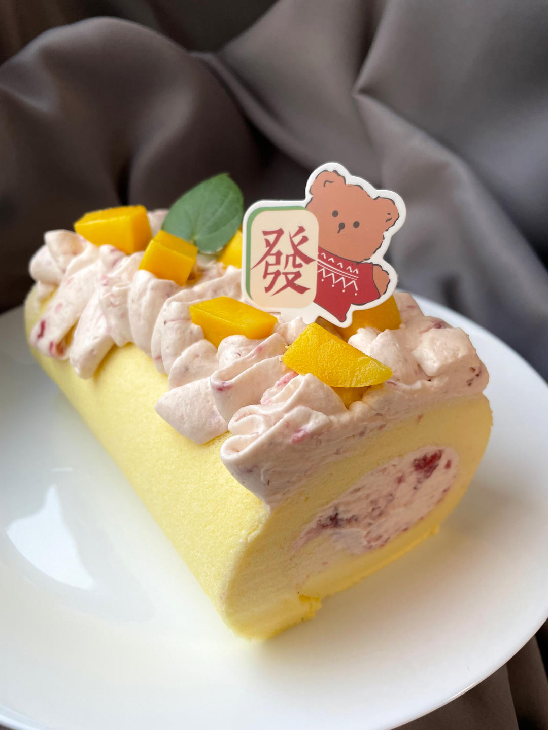 🍓草莓牛乳蛋糕卷｜卷不裂｜高颜值