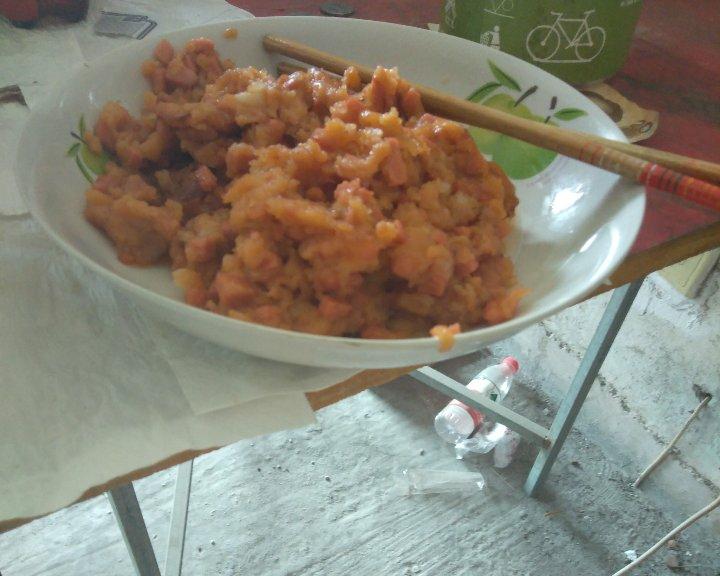 番茄酱火腿肠面饼的做法