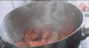 90后白领的29/365个小煮意#番茄泡菜汤面疙瘩的做法 步骤6