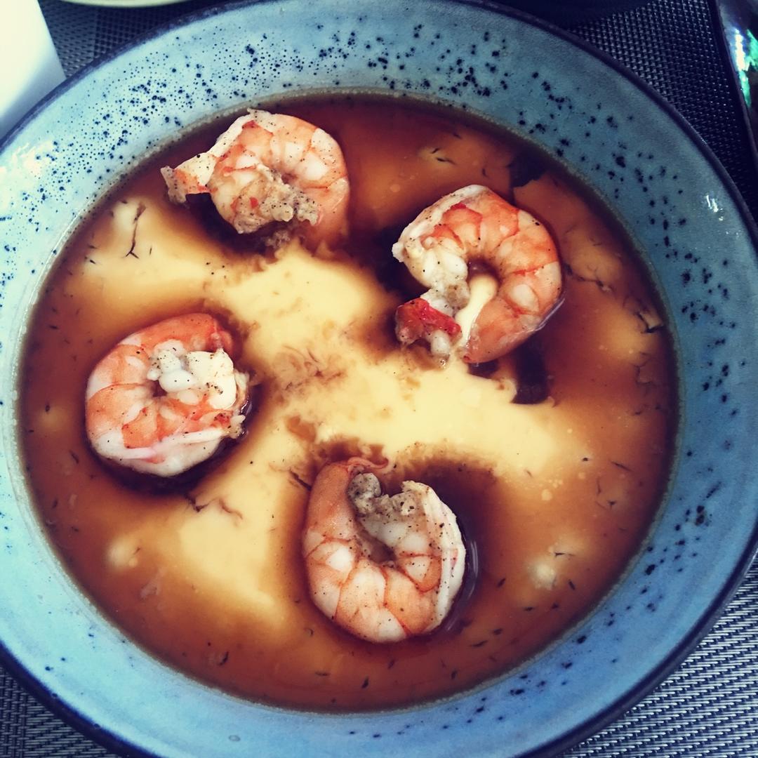 鲜虾蒸水蛋