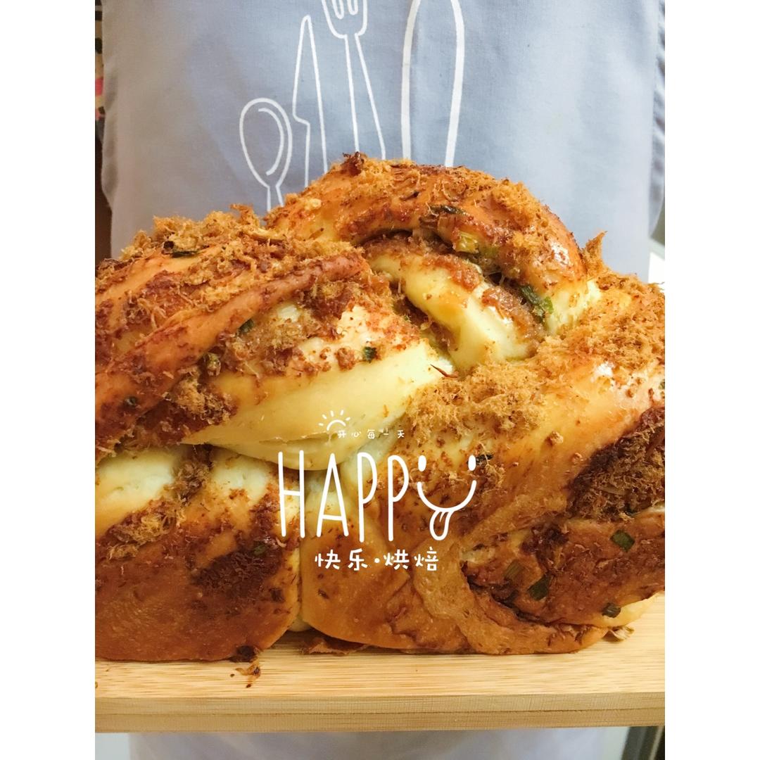 香葱肉松手撕吐司