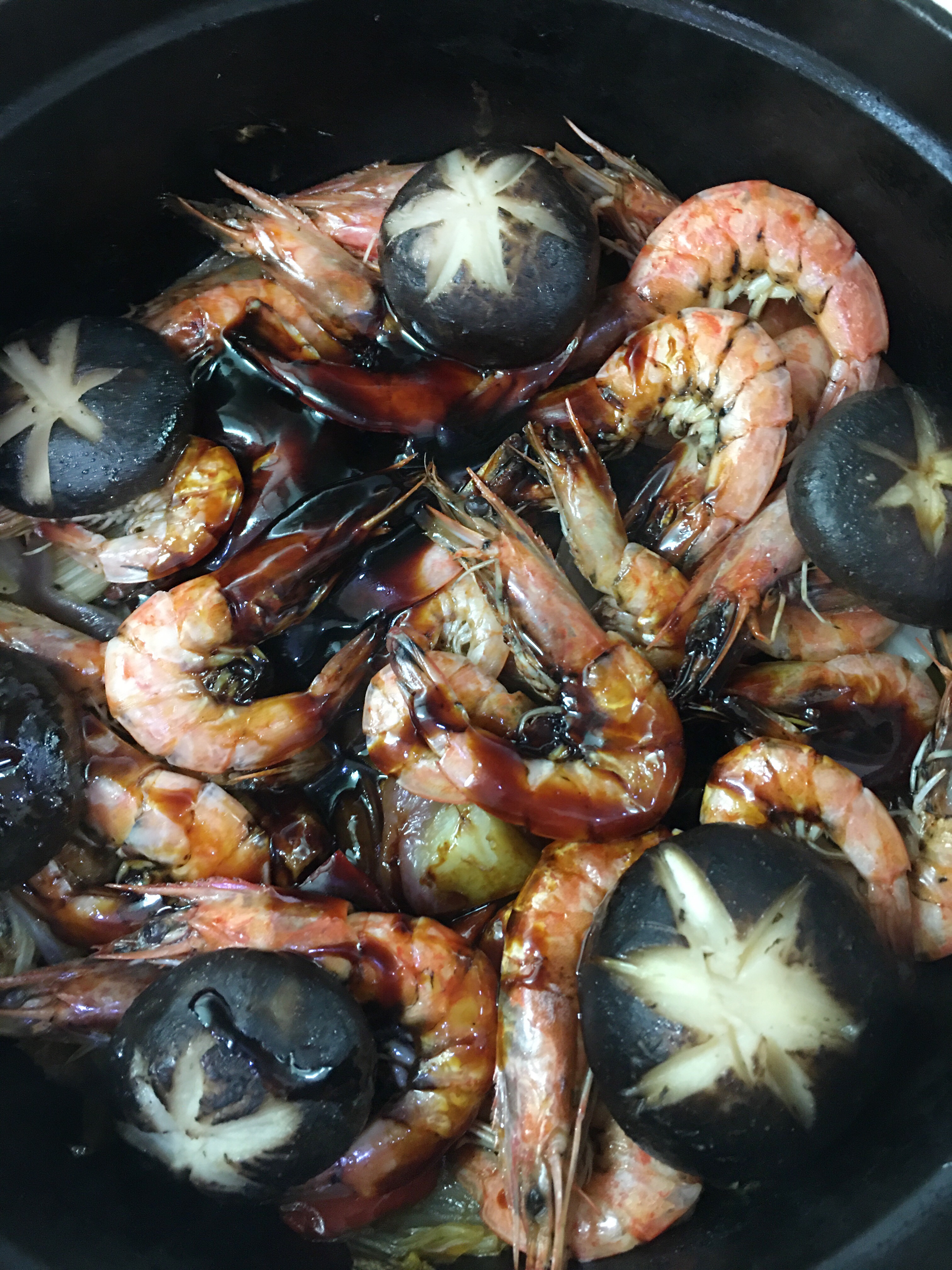 超级下饭的时蔬大杂烩鲜虾🦐焖锅的做法 步骤9