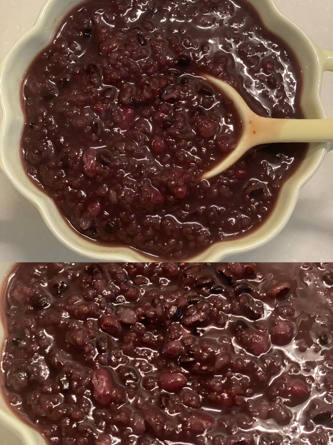 红豆黑米小米粥