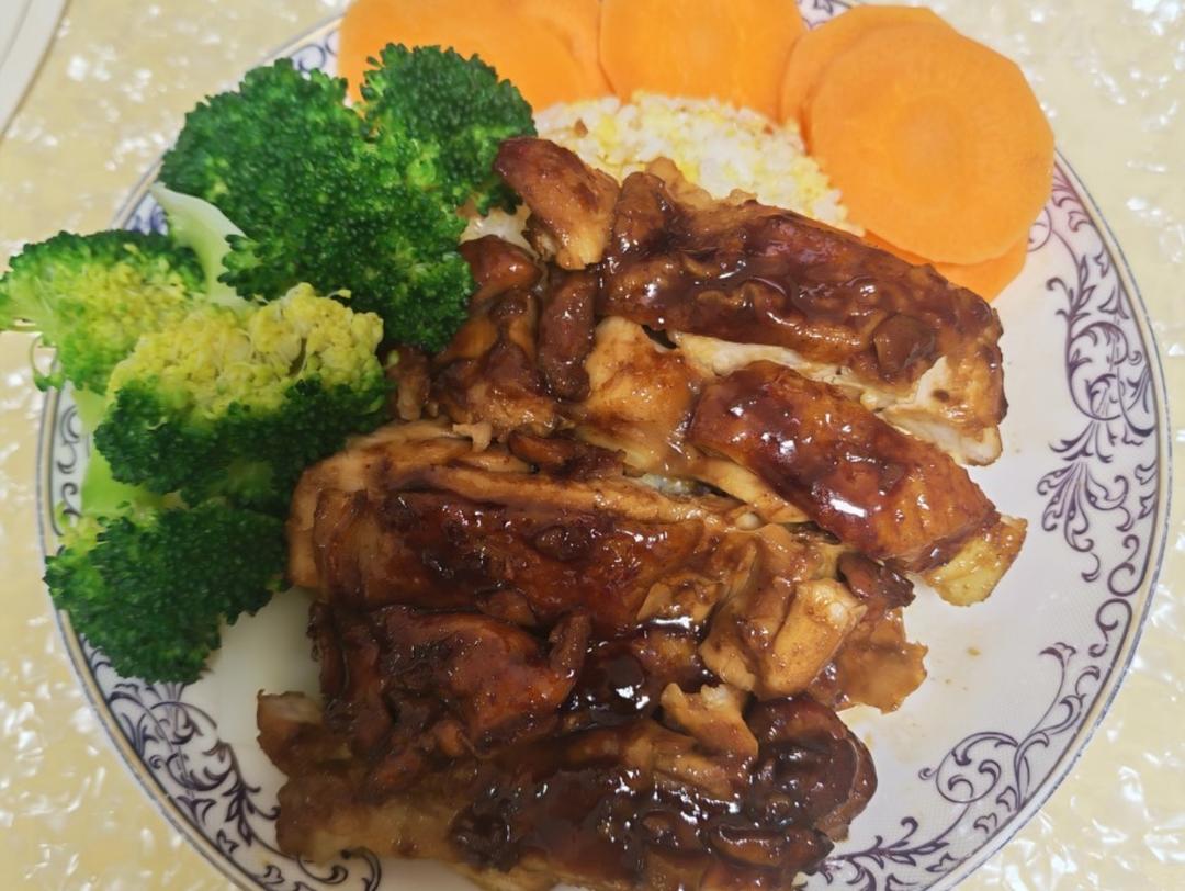 不放一滴油的照烧鸡腿饭