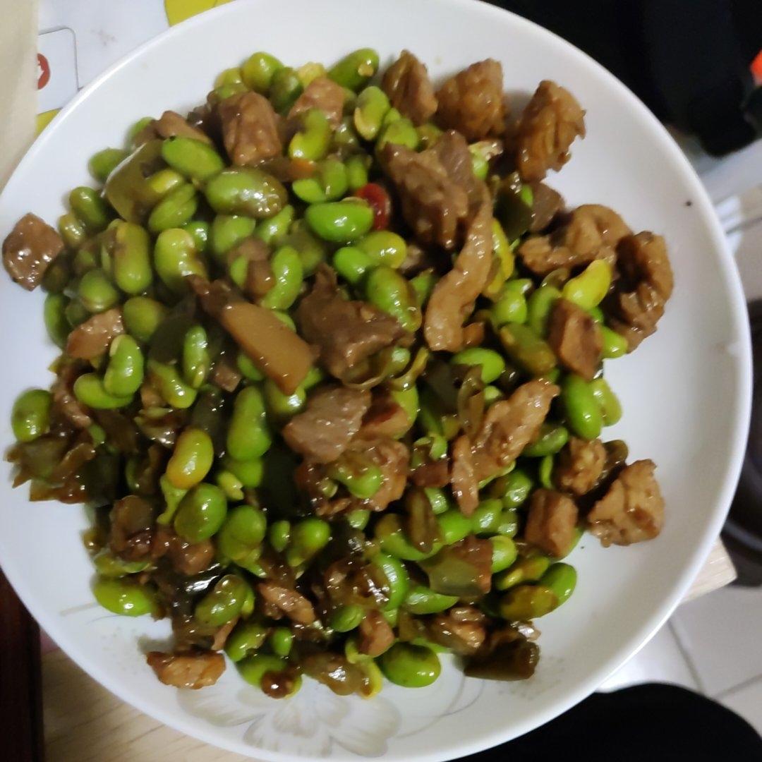 毛豆炒肉