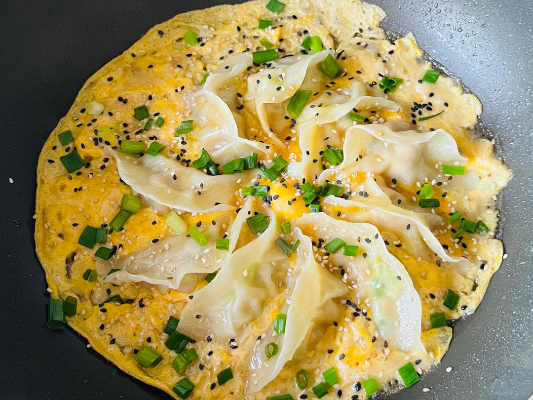 现包现煎抱蛋煎饺&附煎饺的包法