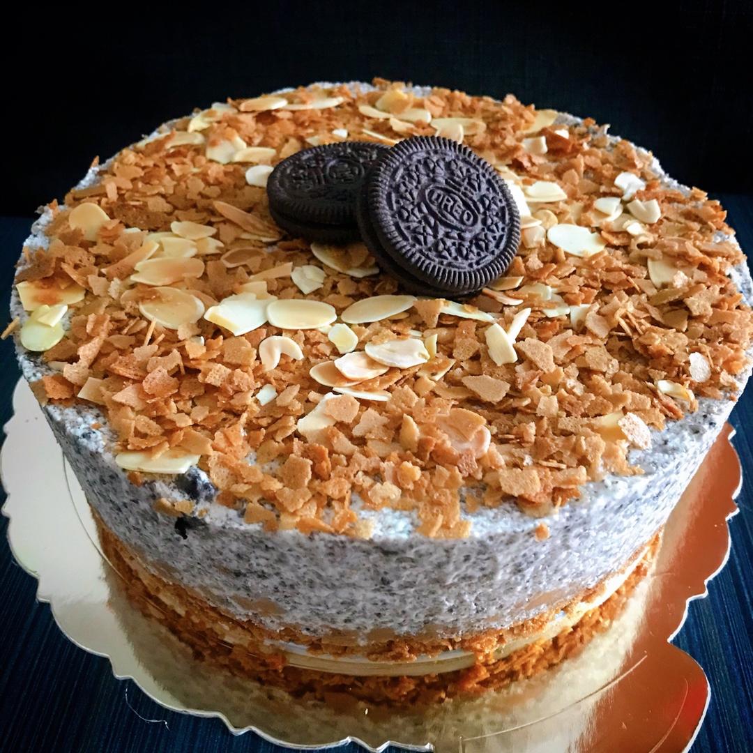 【奥利奥冻芝士蛋糕】拯救新手的免烤美味甜点