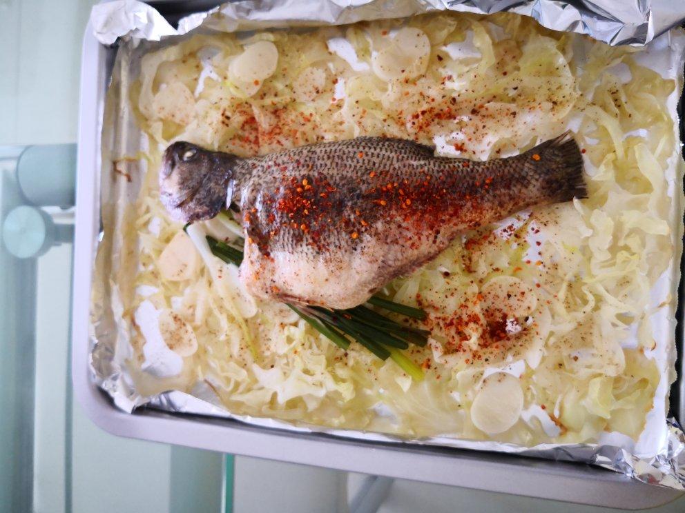 锡纸烤鲈鱼，不用起油锅的美味