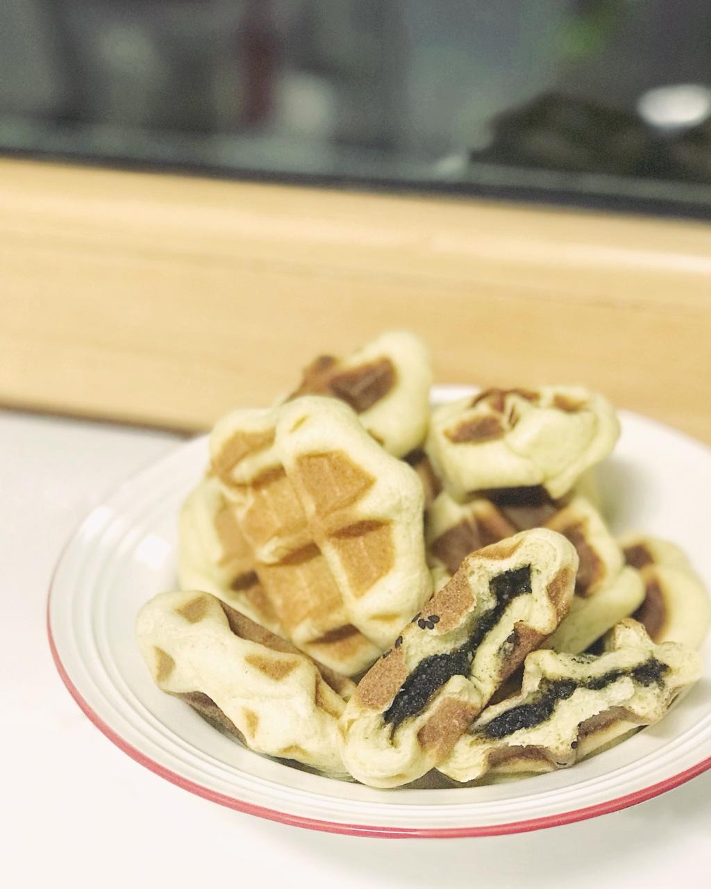 全麦红豆酵母版华夫饼—kenwood松饼机