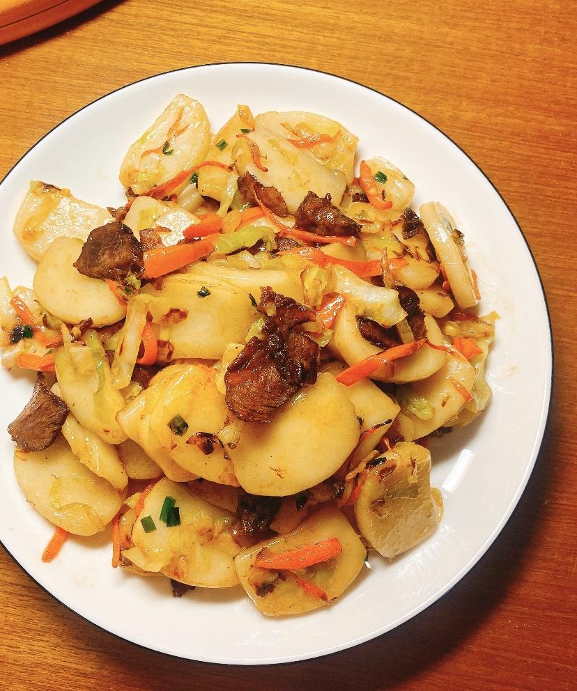 牛肉炒年糕