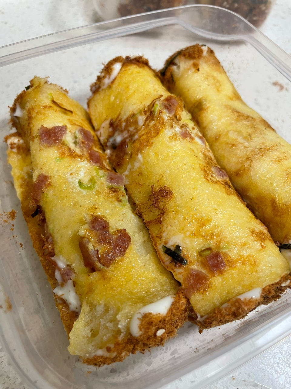 儿童早餐—肉松吐司卷