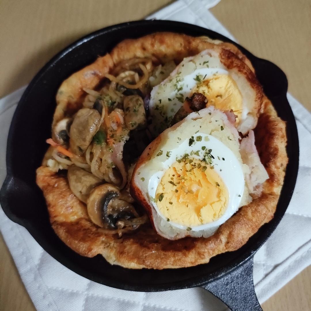 🥓Dutch Baby | 咸口培根太阳蛋荷兰松饼