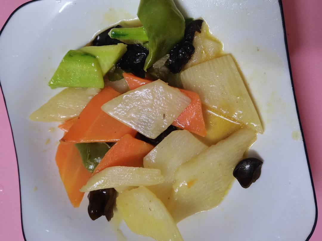 养生食谱之木耳炒山药