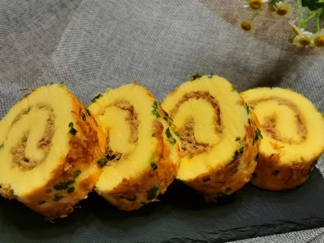 香葱肉松肥蛋糕卷～