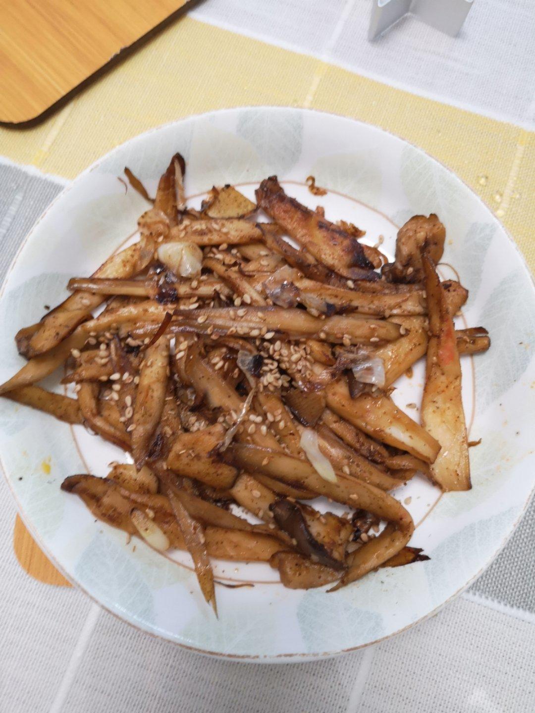 干煸手撕杏鲍菇