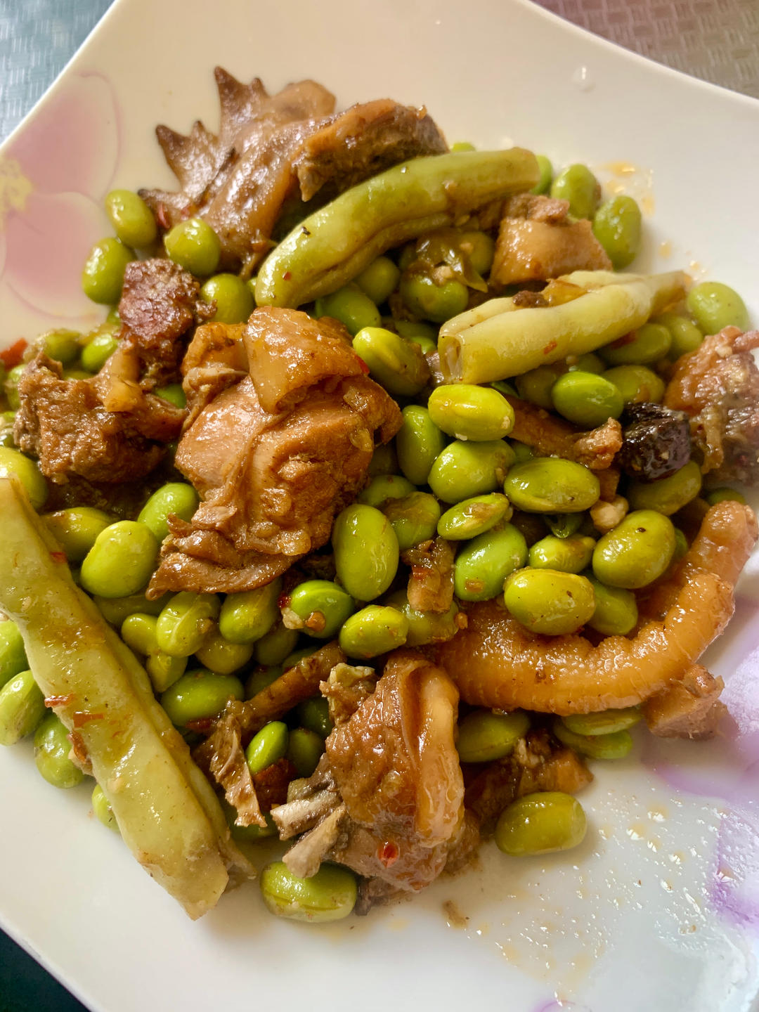 毛豆米烧鸡