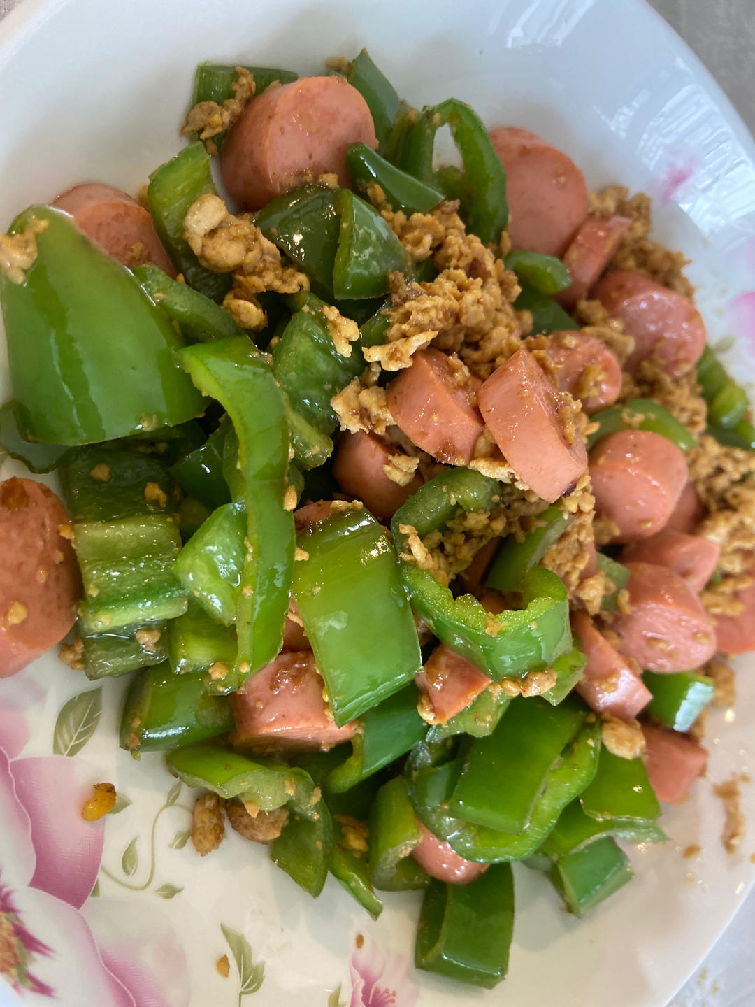 青椒火腿炒鸡蛋