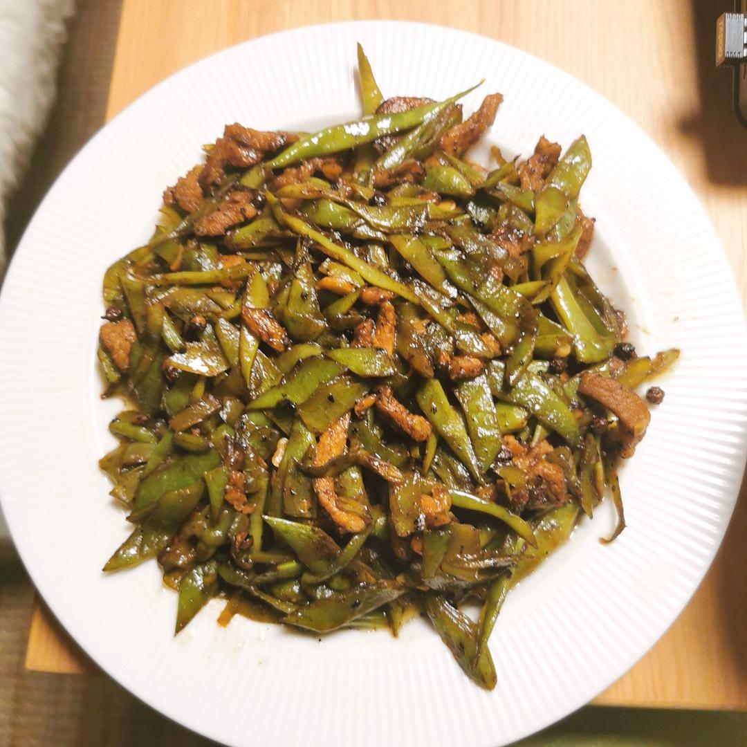 炒肉就得嫩—豆角炒肉（四季豆）