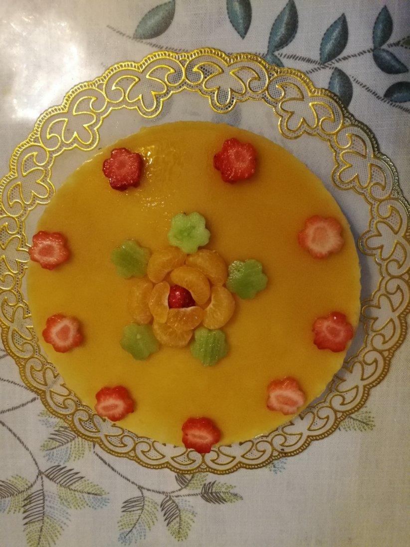 8寸芒果慕斯镜面蛋糕