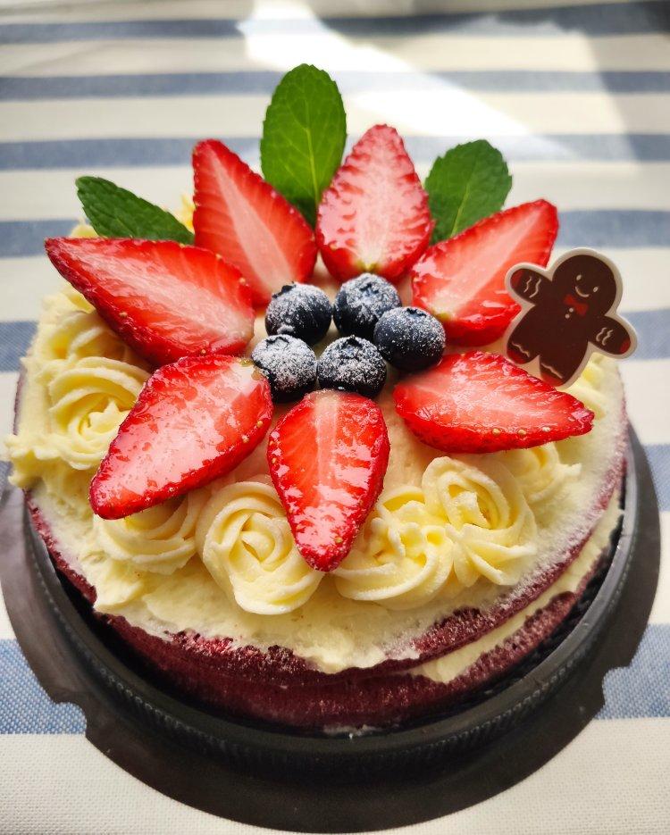 草莓红丝绒奶油裸蛋糕🍓 红丝绒蛋糕（细节版 新手可用）