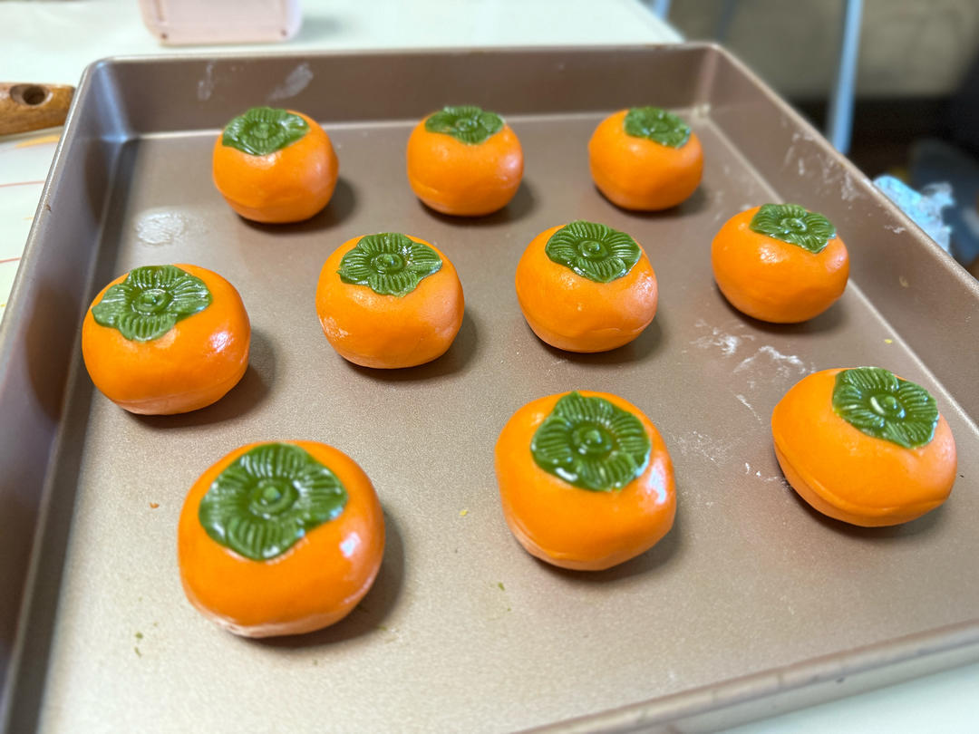 全网独家（原创）柿柿如意—广式金沙奶黄月饼（内附视频做法）