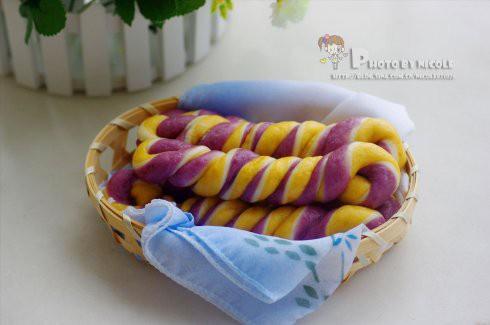 双薯彩虹绳索包的做法