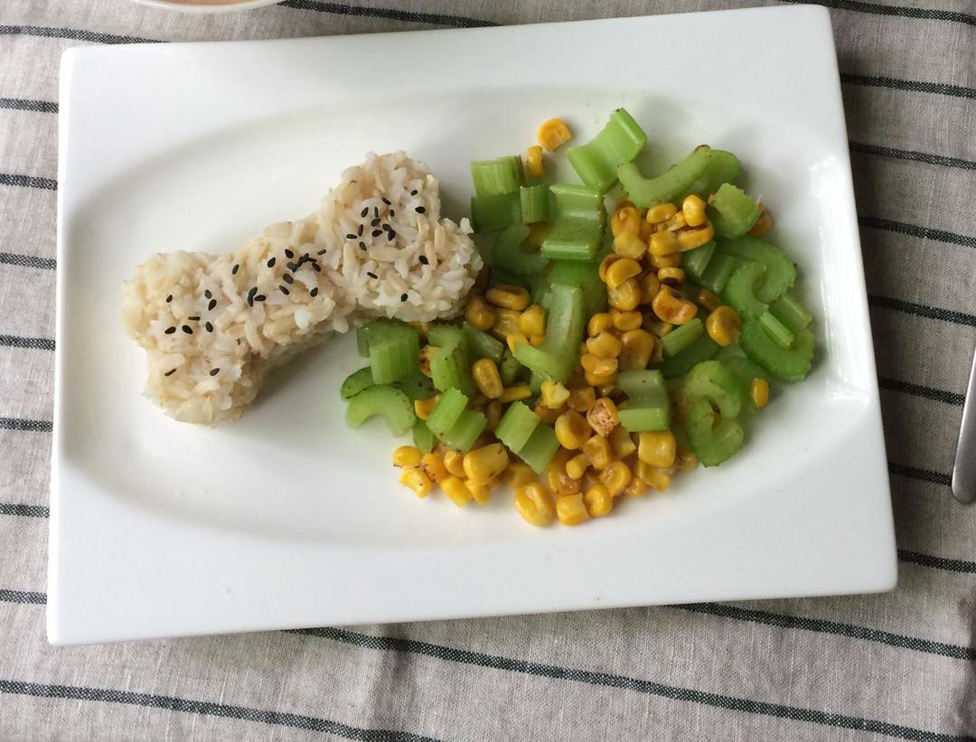 小狗骨头配饭的做法