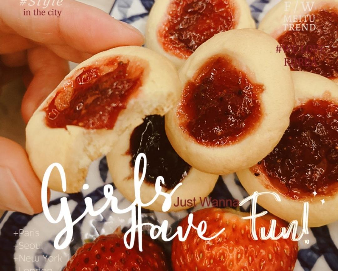 零难度‼️🍓草莓酱小饼干的做法