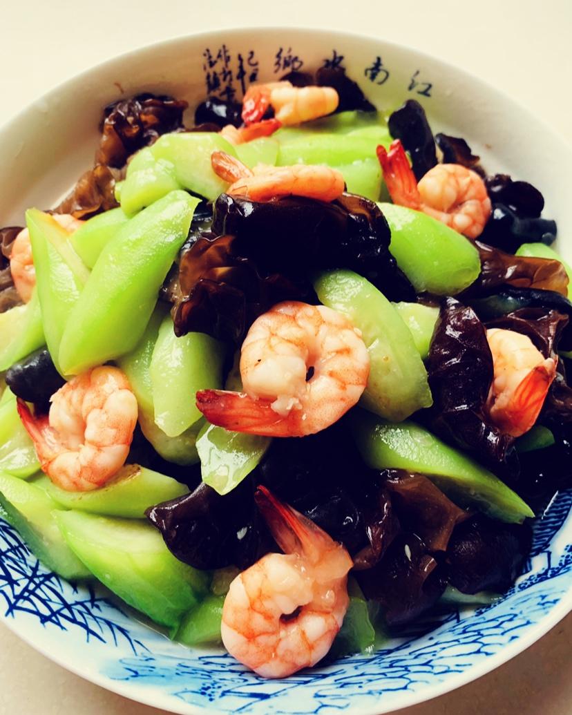 丝瓜炒虾仁