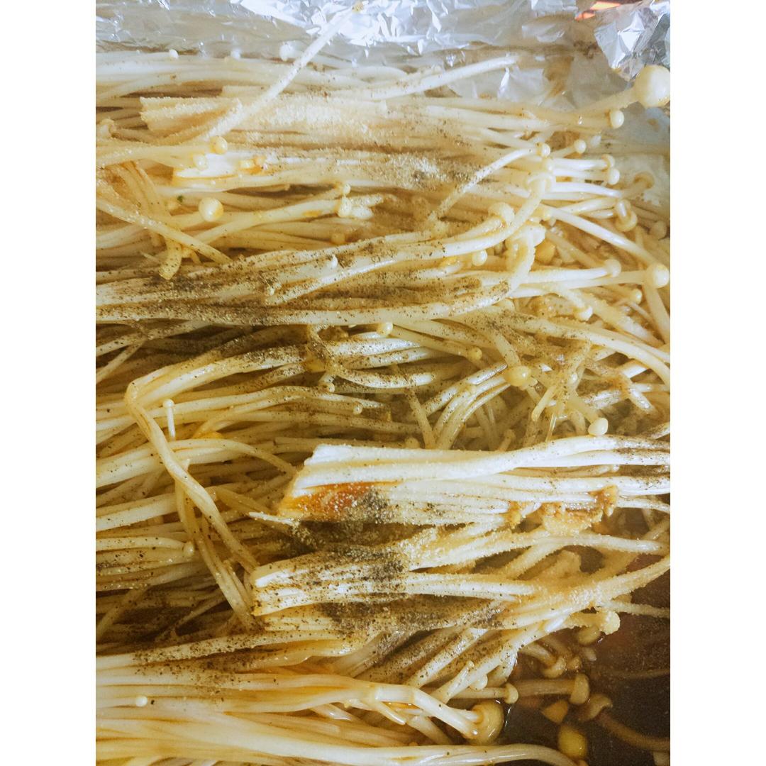 烤箱版烤金针菇