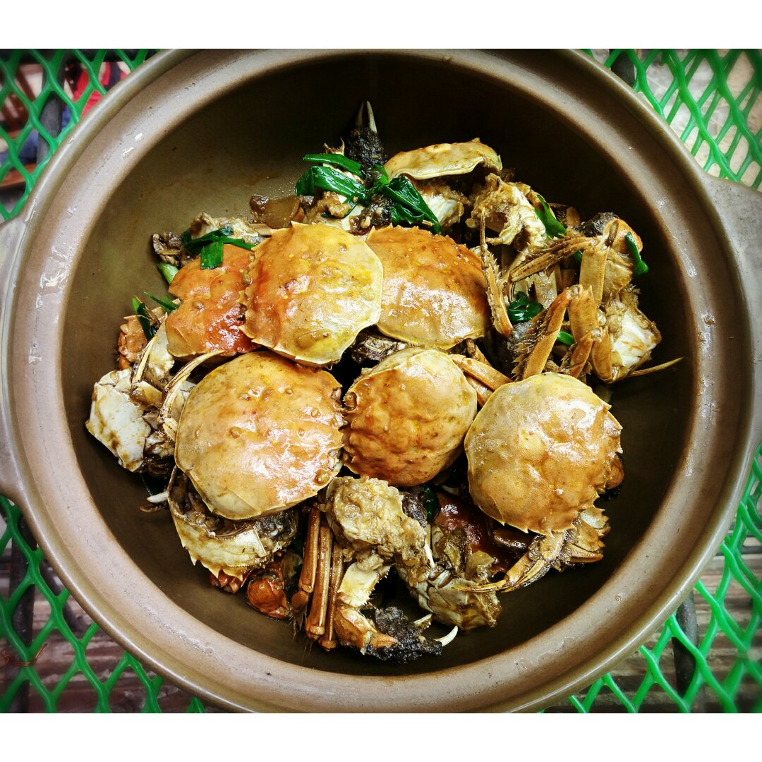 姜葱焗花雕蟹