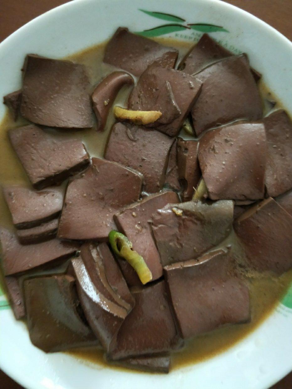 瑞气祥和做的蒜苗炒猪血【海底捞调料版】