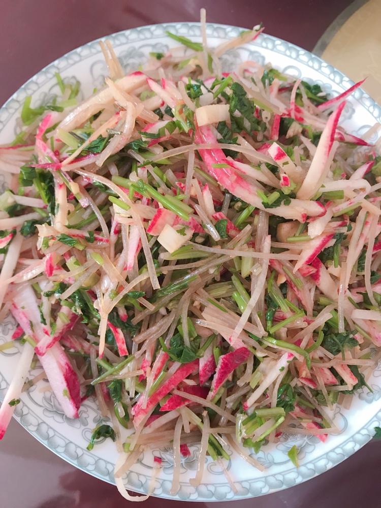 香菜萝卜粉丝的做法