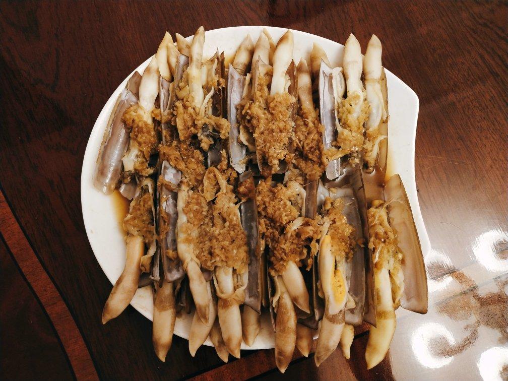 蒜蓉蒸竹蛏