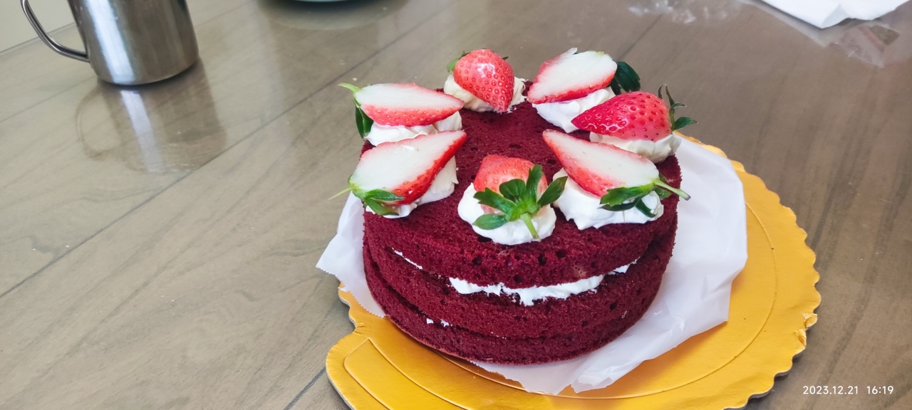 视频菜谱:红丝绒裸蛋糕6寸