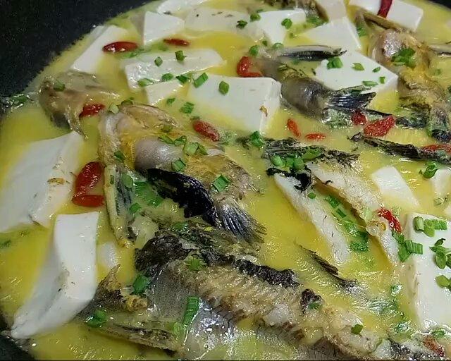 鲜掉舌头的黄骨鱼炖豆腐（教你10分钟煮出美味奶白鱼汤）