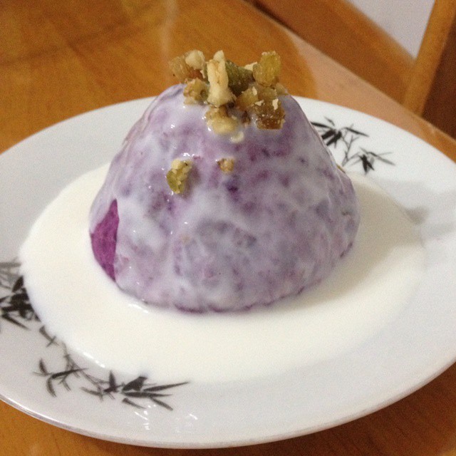 酸奶紫薯泥