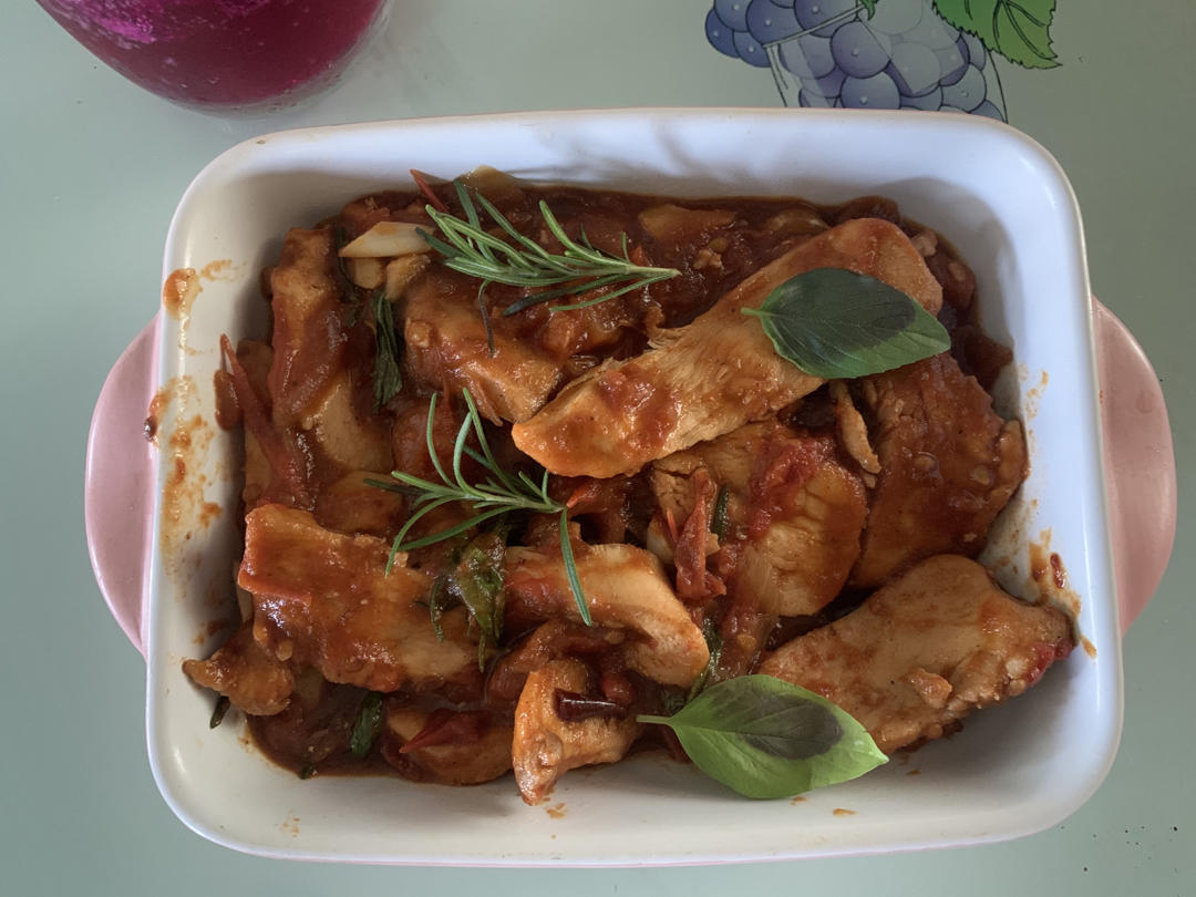 番茄炖鸡胸丨健康·三餐