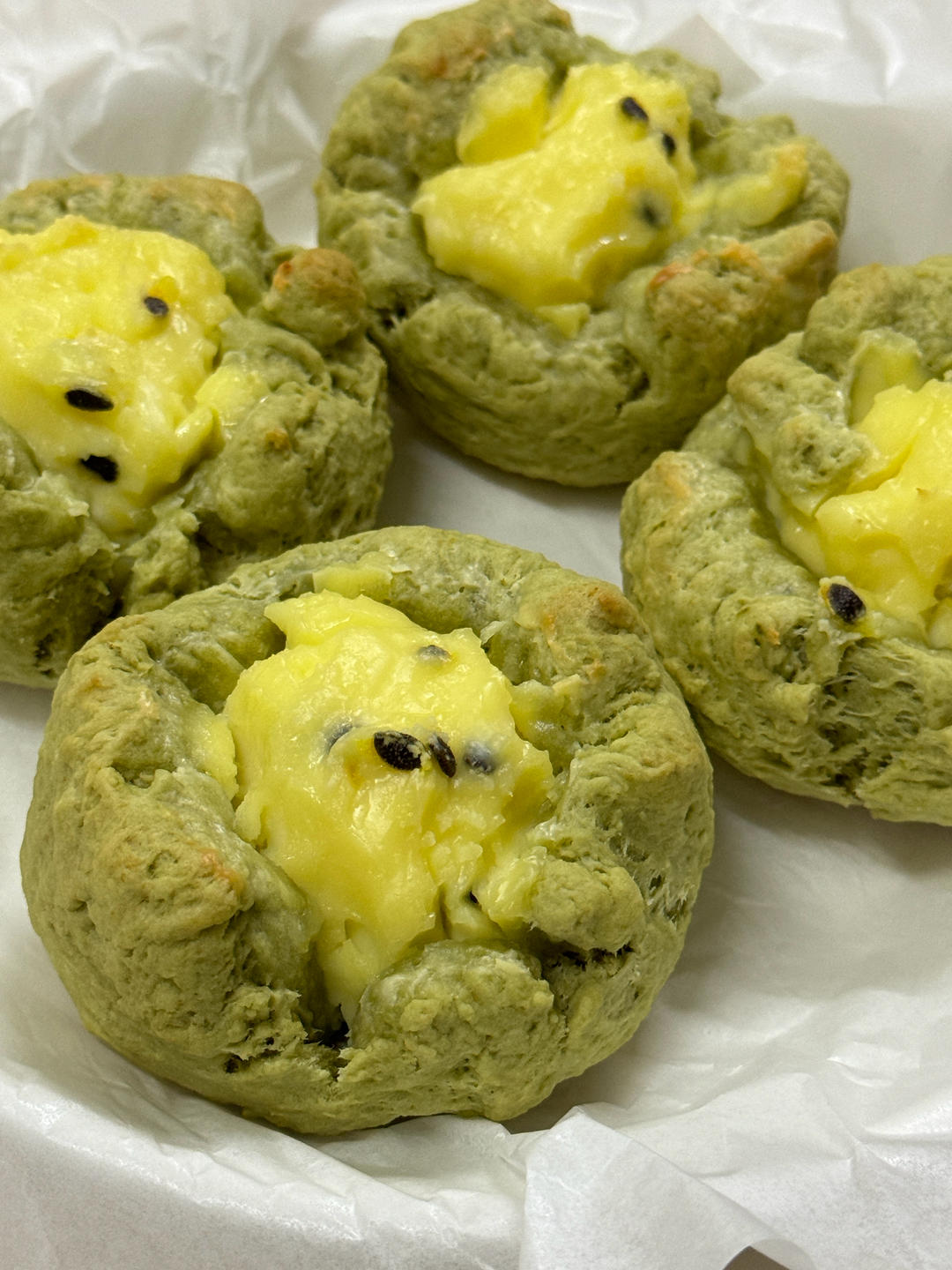 抹茶百香果乳酪司康🥧抹茶控快冲 好吃