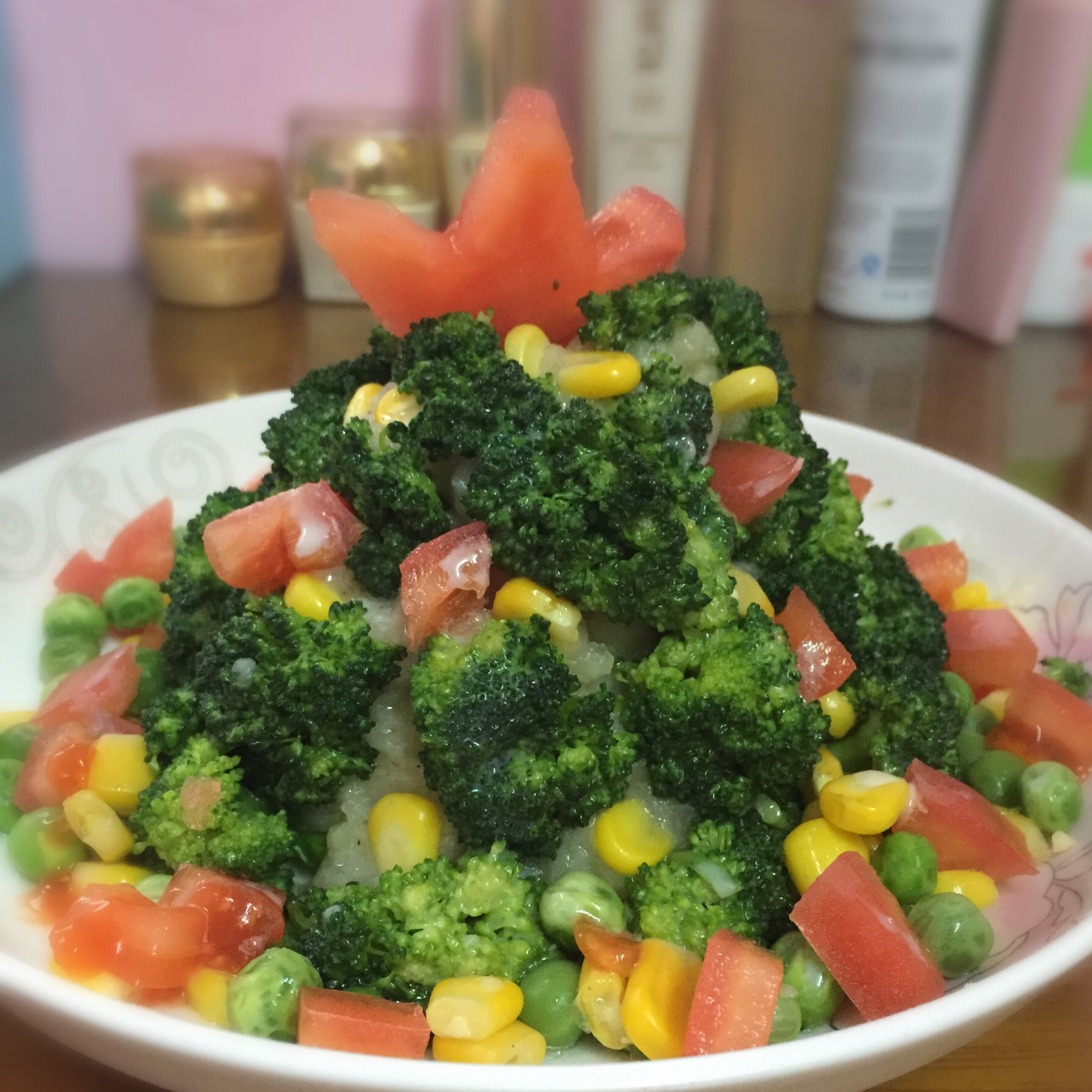 西兰花圣诞树沙拉