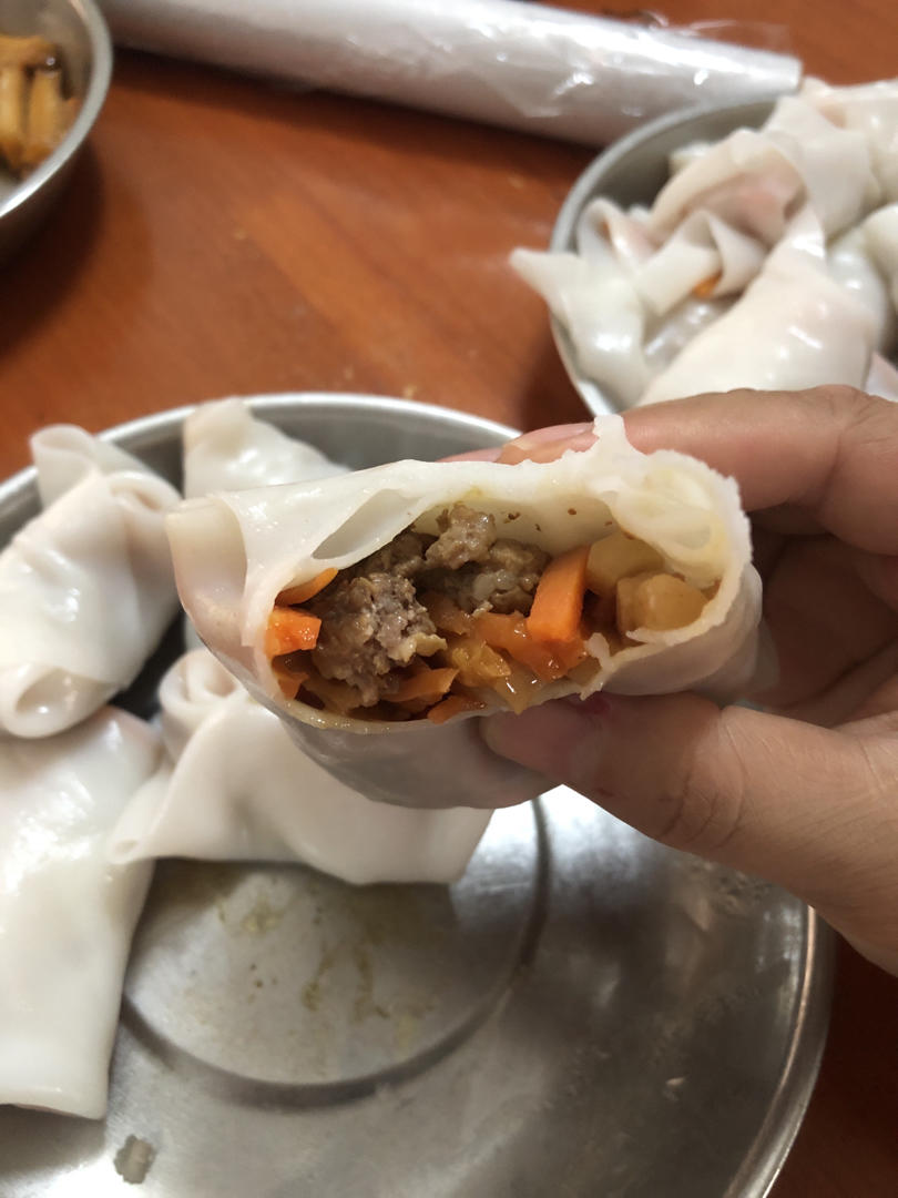 咸菜肉沫虾仁捆粄