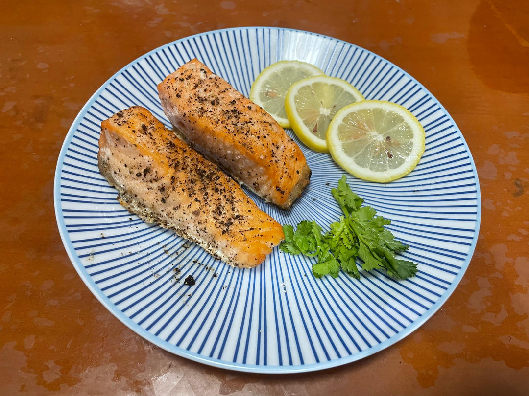 空气炸锅版快手菜——香烤三文鱼