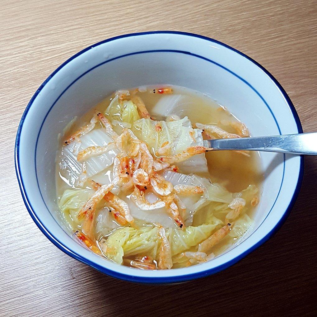 nancytry做的虾米(皮)白菜汤