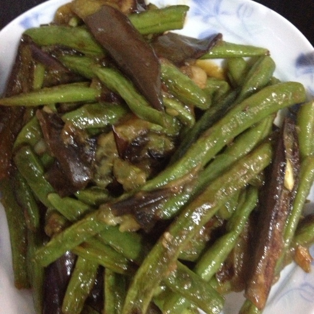 干锅茄子豆角