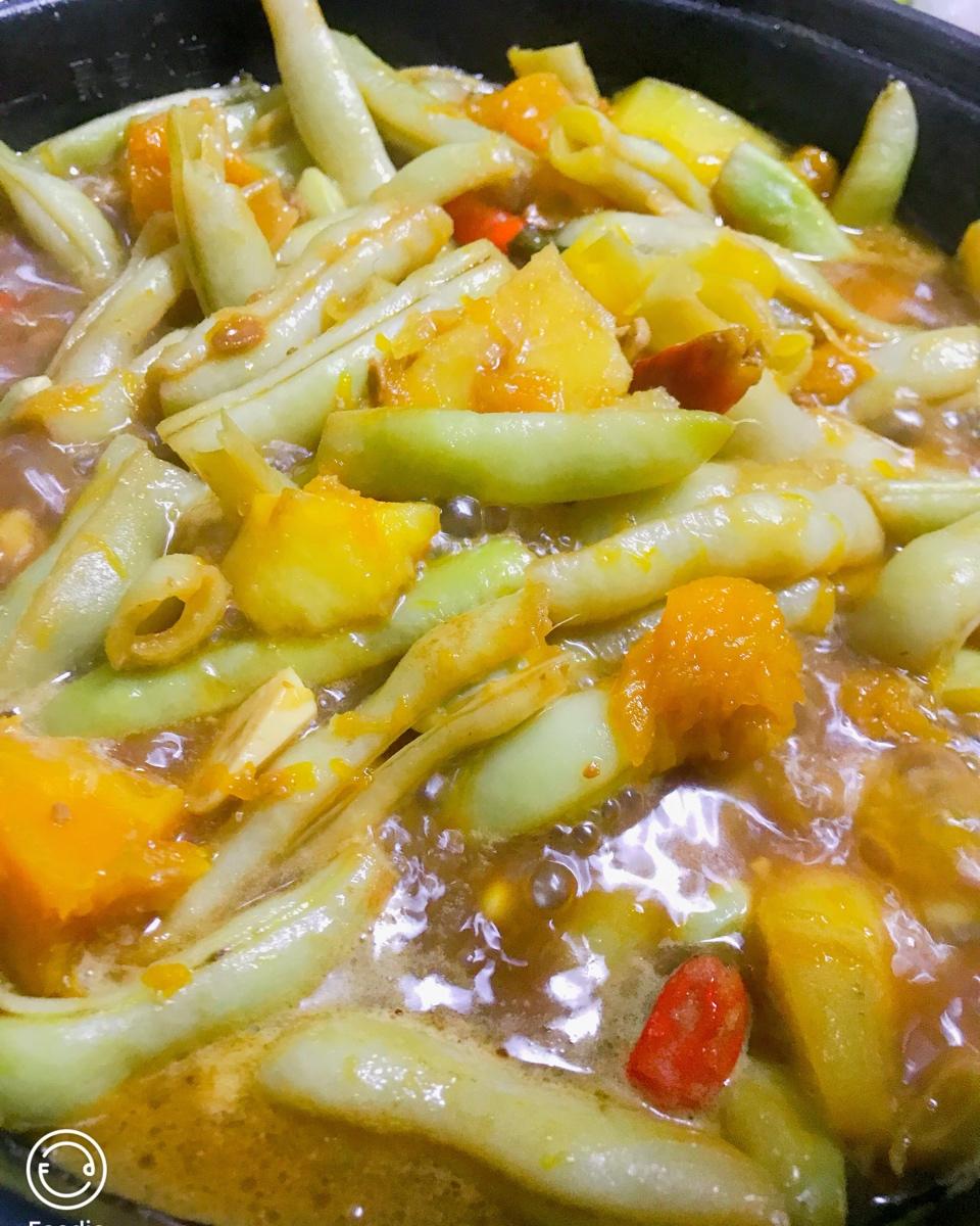 南瓜芸豆炖土豆