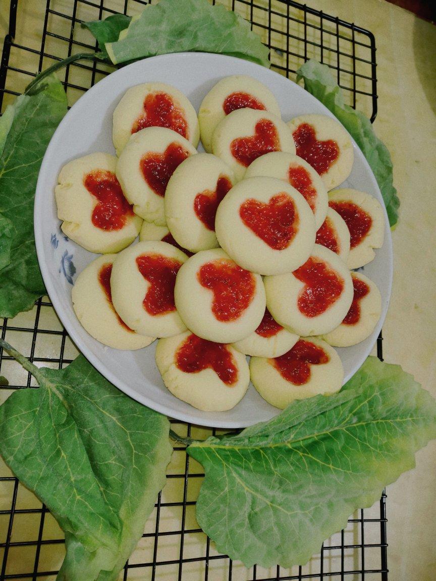 情人节免模具的爱心❤️饼干