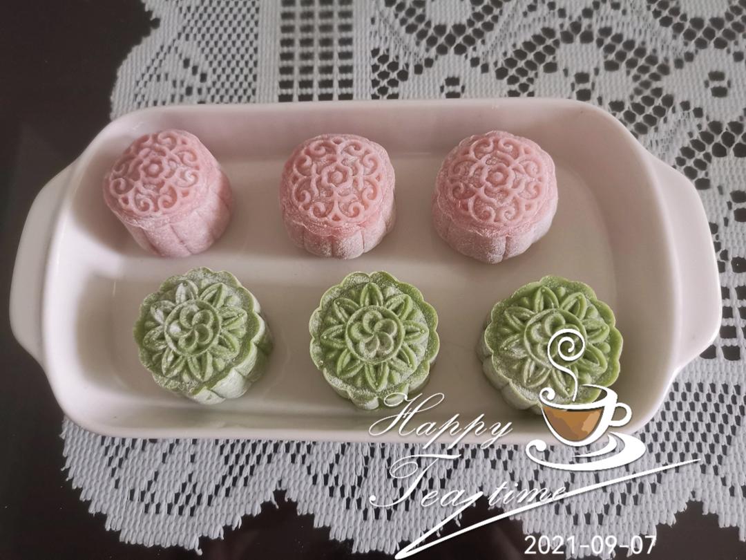 《Tinrry+》斑斓流心冰皮月饼（椰子和榴莲口味）