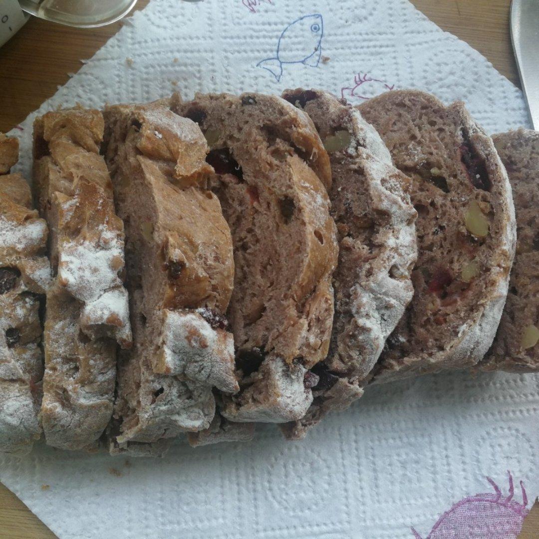 全麦蔓越莓核桃软欧包