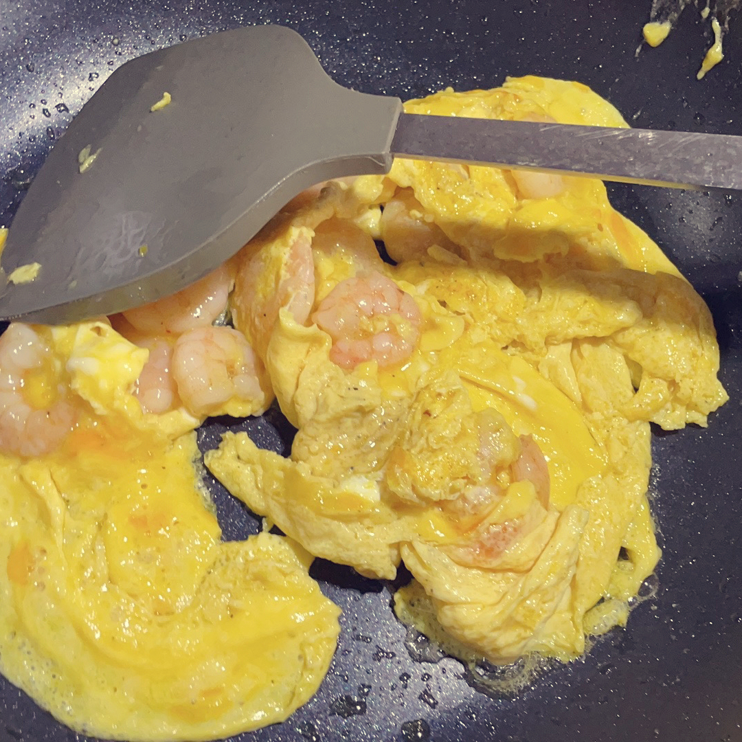 虾仁无需蛋清淀粉上浆也爽口及蛋超嫩的滑蛋虾仁