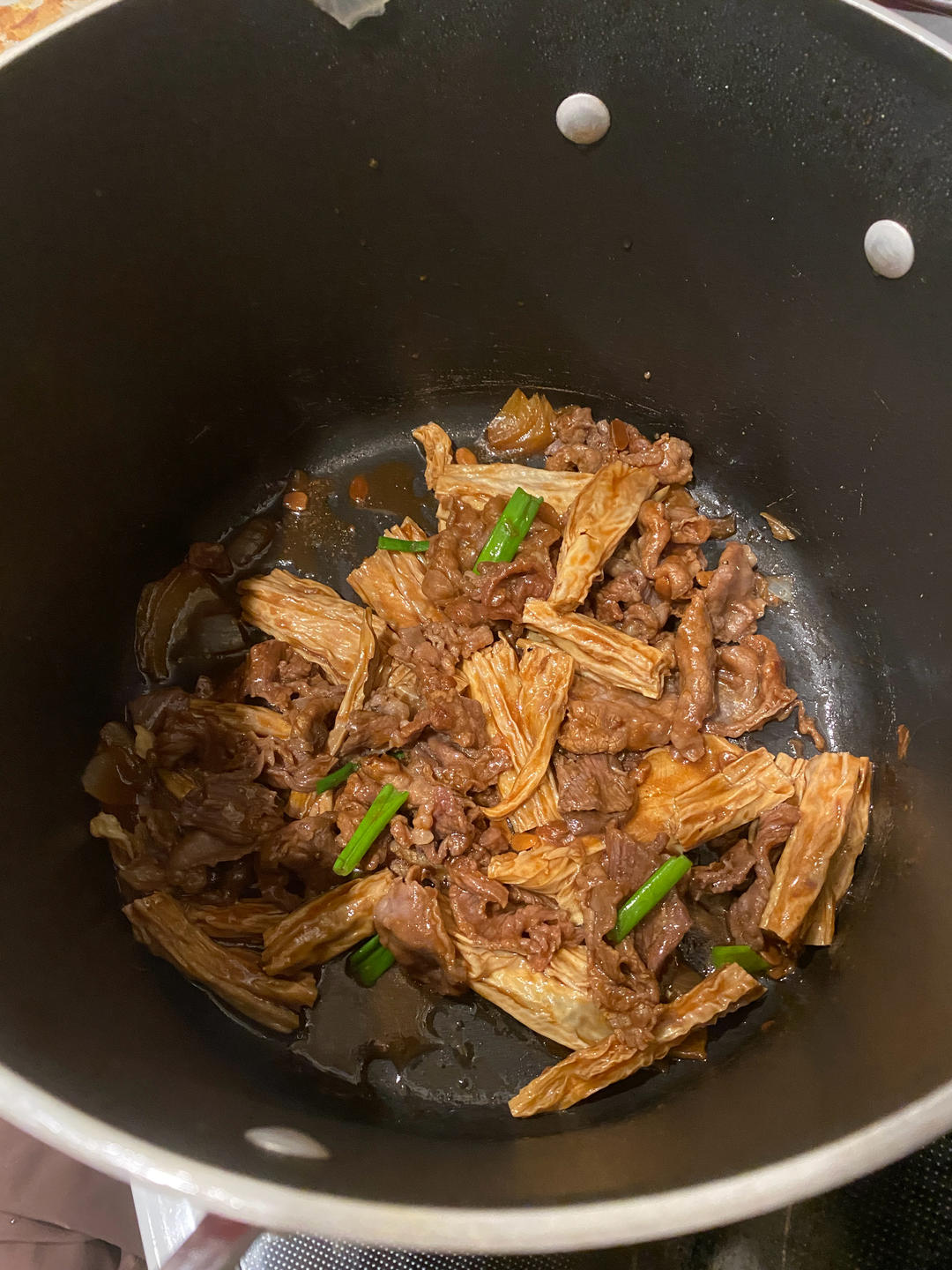 强强联手的腐竹焖牛肉